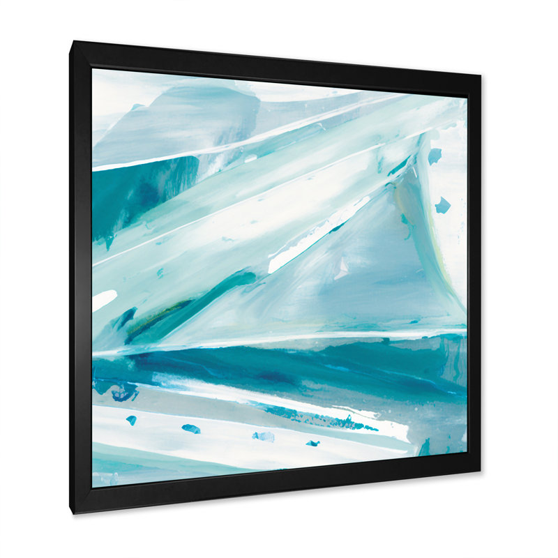 «Iceberg II déconstruit», reproduction sur toile, Impression noire sur toile encadrée, L 16 po x H 16 po