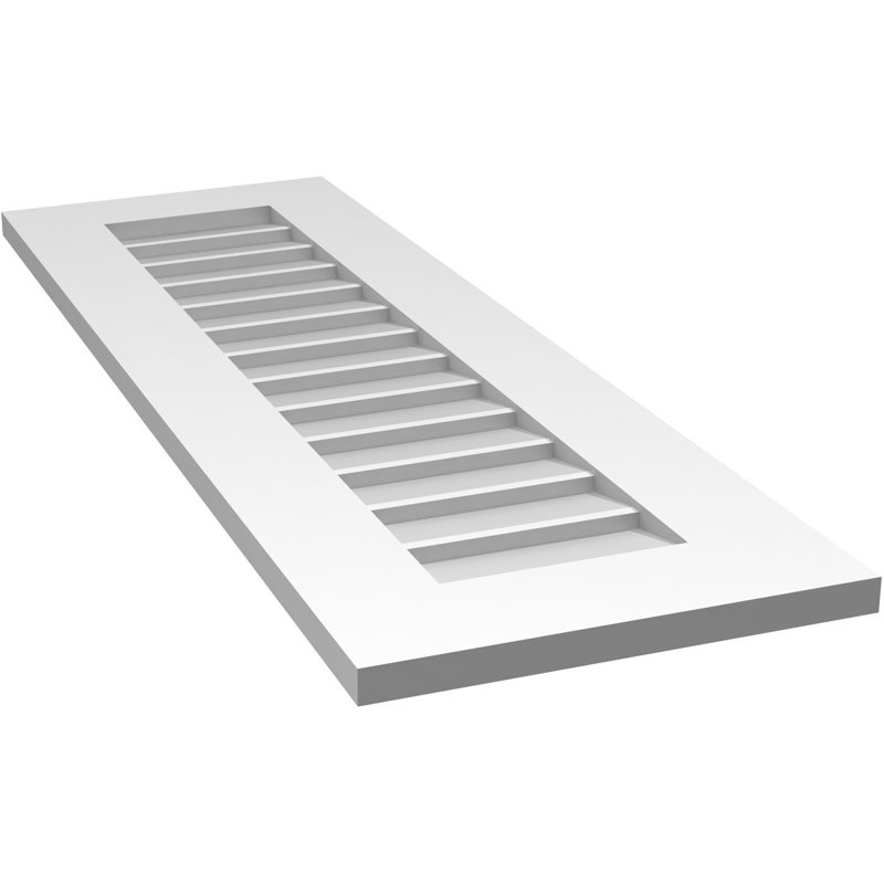 Vent à pignon rectangulaire en uréthane non-fonctionnel, H 42 po x l 14 po x P 1 po