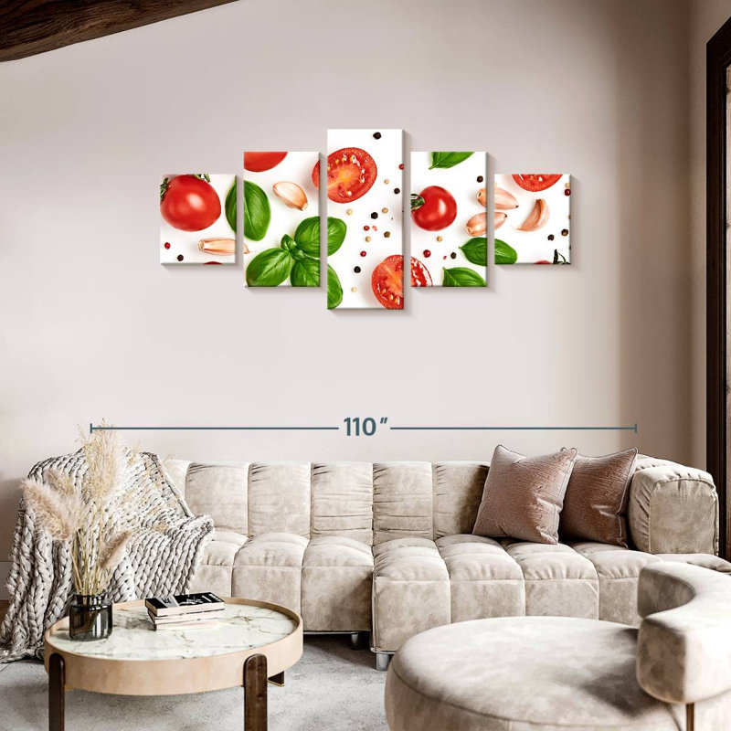 Tomato Basil And Spices, 36" H x 80" W