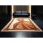 Tapis oriental beige lavable à la machine à poil court Macédonien Warrior-1993546138