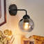 1-Light Black Armed Sconce