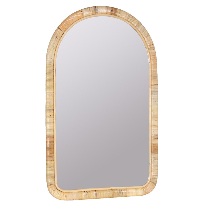 Brienne Arch Raffia Beveled Mirror