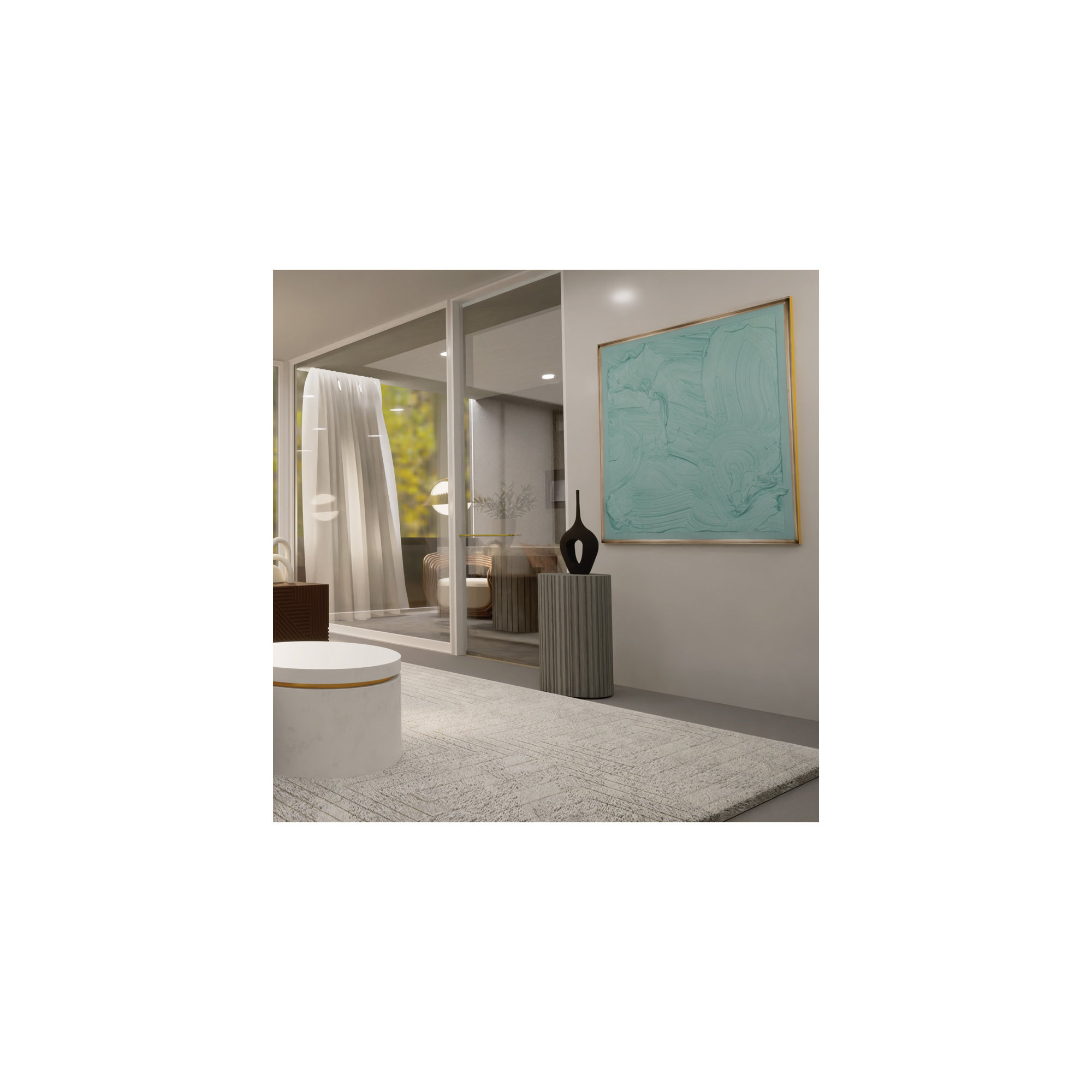 Perpetual 15'' Concrete Outdoor Side Table, Gray