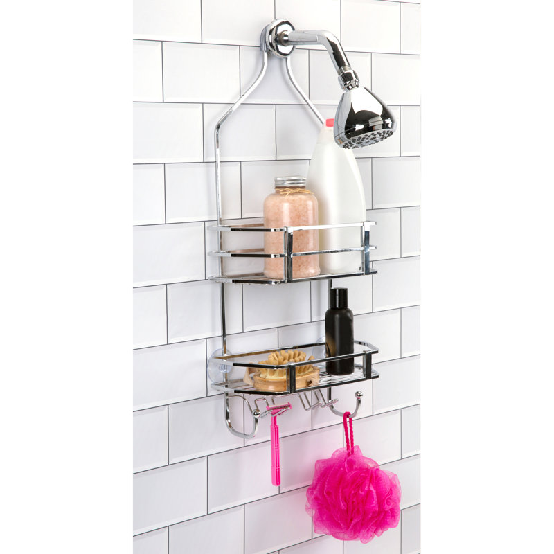 Chrome Stainless Steel Suction Mount Shower Caddy