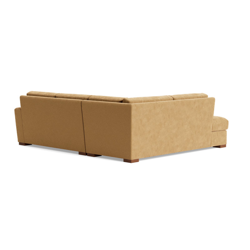 Couch Potato Sectional, Left Hand Facing, Performance Velvet - Nutmeg