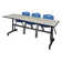Table gigogne d'appoint Nevjana, 2 chaises empilables