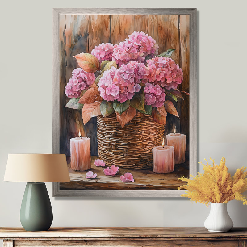 Henrich - impressions sur toile florales, Argent argent, H 20 po x l 12 po, Reproduction encadrée d'une seule photo