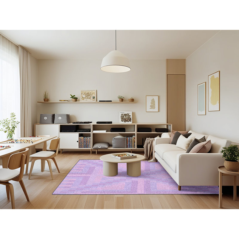 Geometric Indoor Rug, Rectangle 7' x 9'