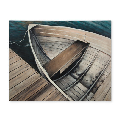 Blue Marine Boat Placemat - Abandoned Rowboats Home Decor