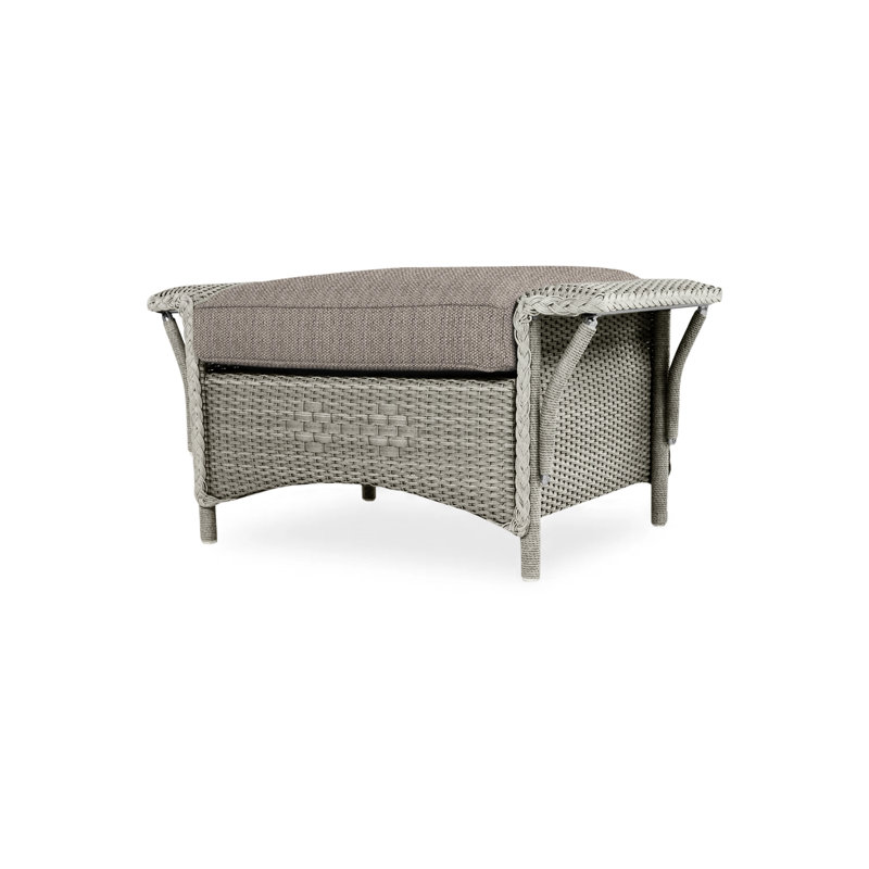 Nantucket Outdoor Ottoman, Rumba Stonewashed, Pewter