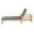 Outdoor acacia chaise lounge