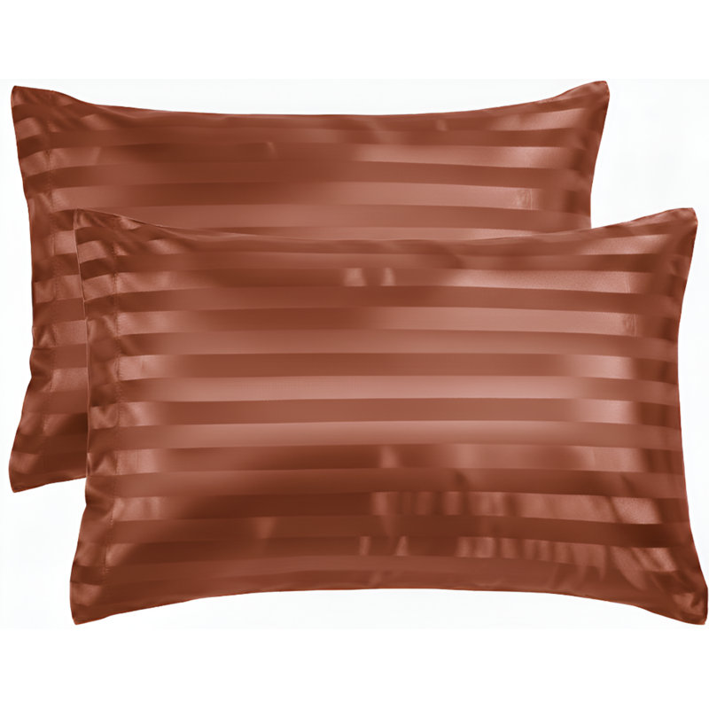 Synthea Luxurious Microfiber Pillow Covers Set of 2 - Soft, Durable & Stylish Pillowcases, Rust