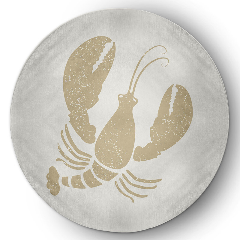 Tywonne Chenille Animal Print Indoor Rug, Round 5'