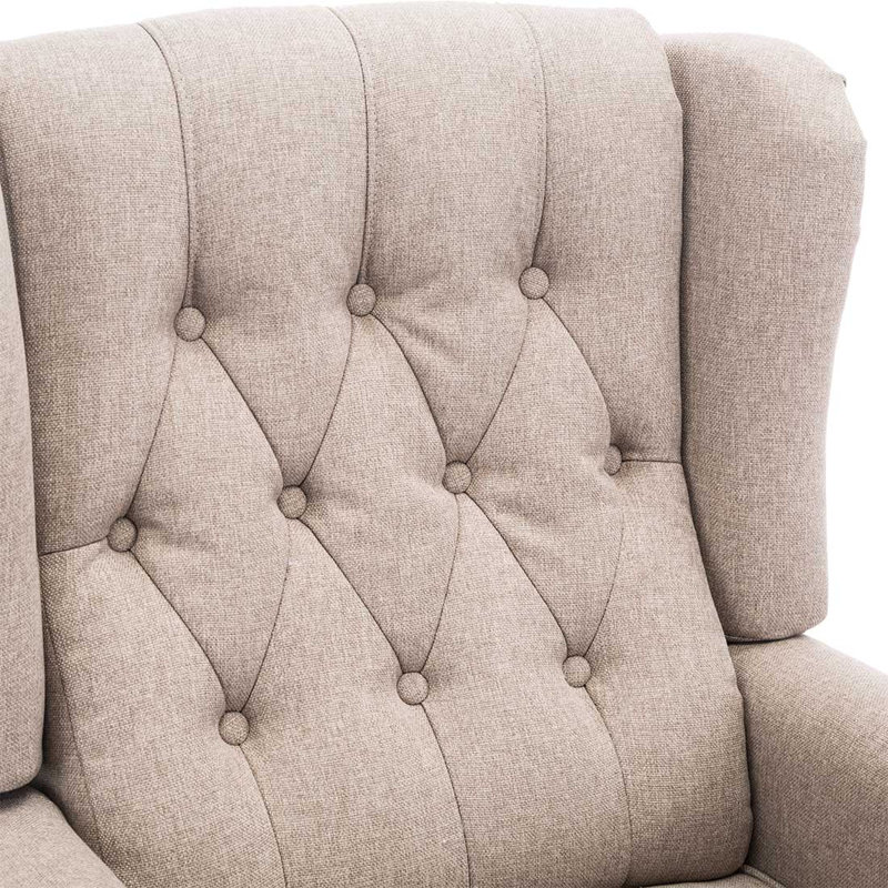 Conatser 78cm Wide Wing Chair Recliner, Pumice