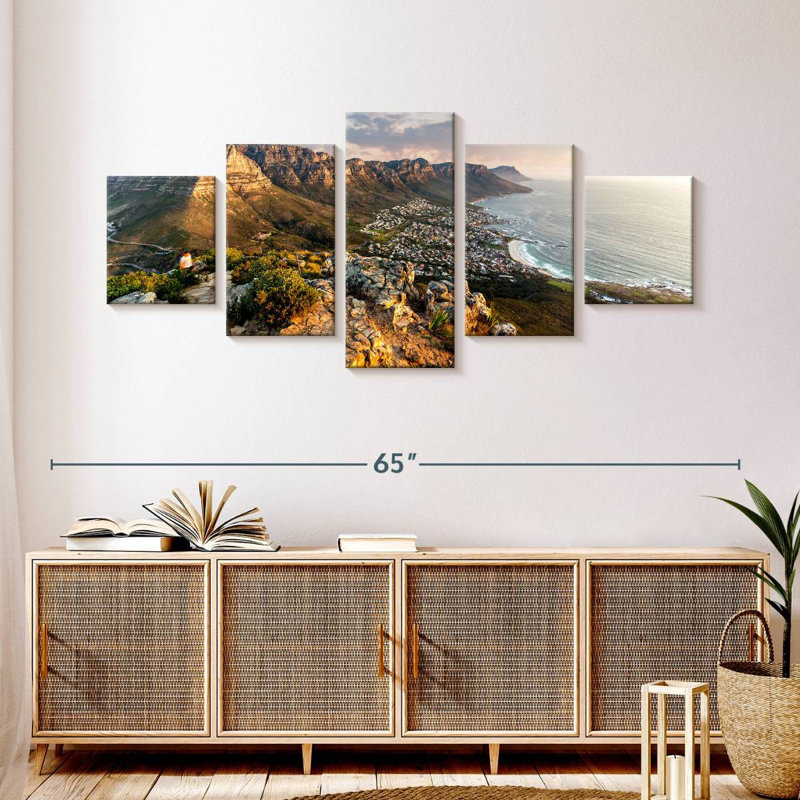 Beach By Table Mountain, 24" H x 55" W