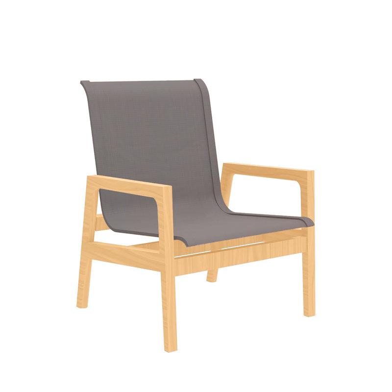 Méridienne d'extérieur en bois Seashore N-Dura, Bois moyen / gris