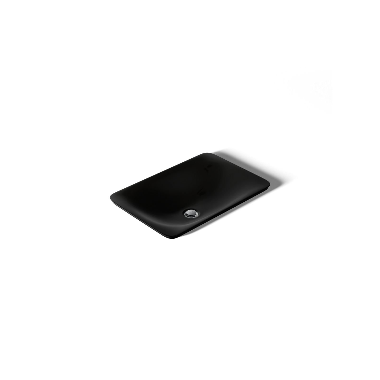 Carillon Ceramic Rectangular Drop-in Bathroom Sink, Black