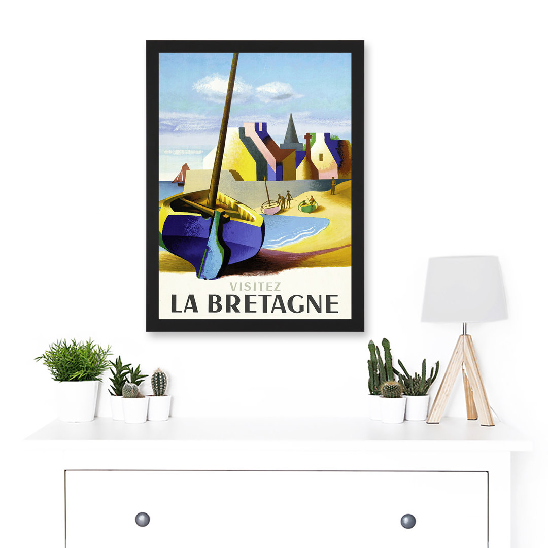 Nathan Visit Brittany Bretagne Railway Travel Advert France by Value Does Not Apply - Single Picture Frame Print