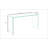 Transparent Tempered Glass Console Table With Rounded Edges, Ideal For Sofa Placement And Daily Use In Living Rooms