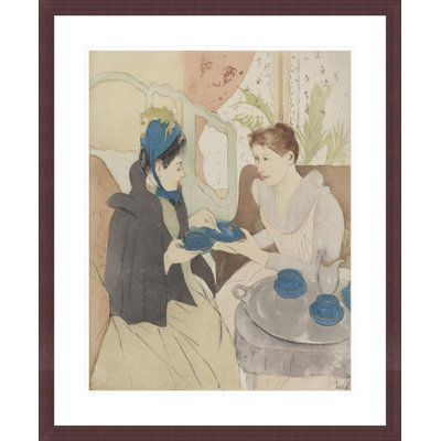 Afternoon Tea Party by Mary Cassatt -Framed Giclee Print