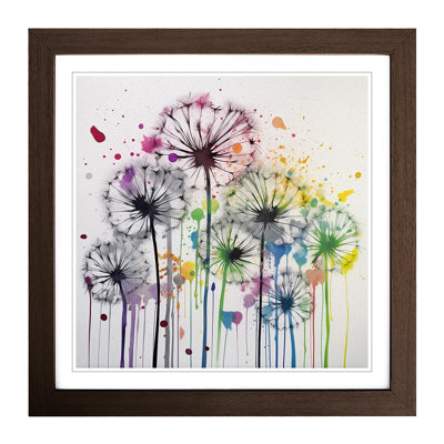 Dandelion Splatter - Framed Print