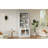 83.4"Tall Bookshelf, Modern Bookcase With 2 Glass Doors And 1 Drawer,Storage Bookcase With Open Shelves For Living Room,Home Office,White-1659369698