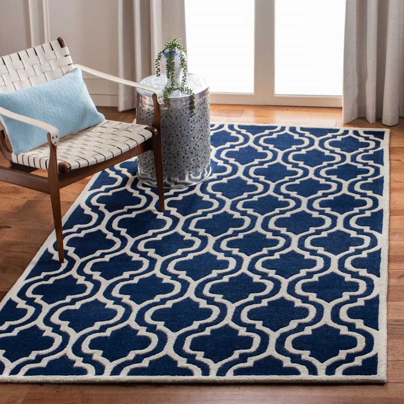 Carolene Hand Tufted Wool Geometric Rug, Rectangle 8'9" x 12'