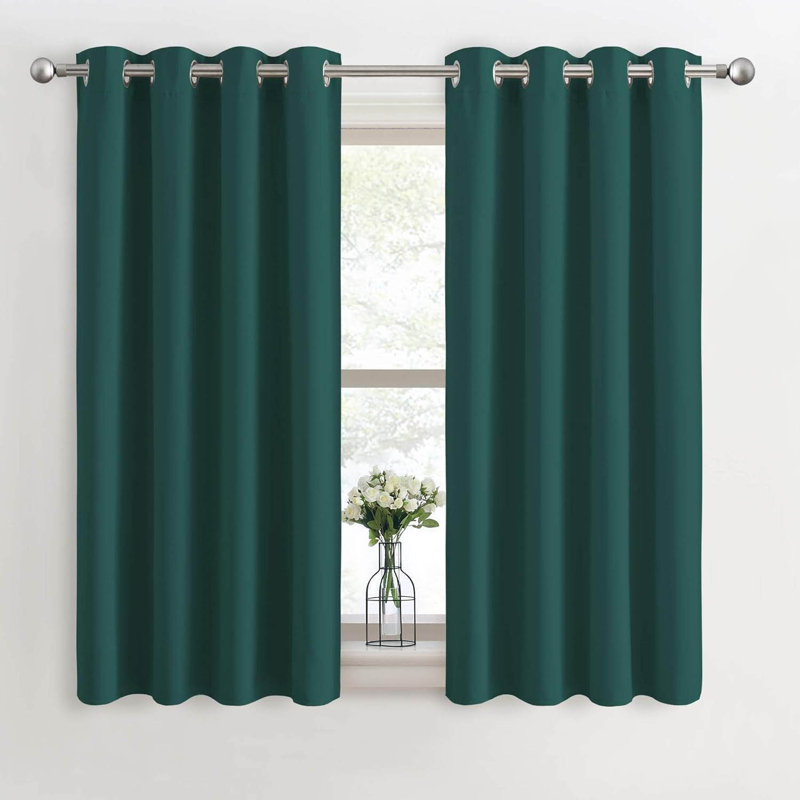 Blackout Curtain Pair, Dark Green
