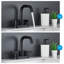 ° Swivel Matte Black Dual Handle Bath Faucet Modern Design For Bathroom
