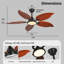 Ventilateur de plafond 52 po