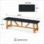Ensemble de table de salle à manger et de banc en fibre de béton 70,9 po gris foncé intérieur / extérieur Ingatestone-132791663