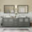  Wooden 84" Freestanding Double Sink Bathroom Vanity with Engineered Marble Top and Matching Mirrors-27042790