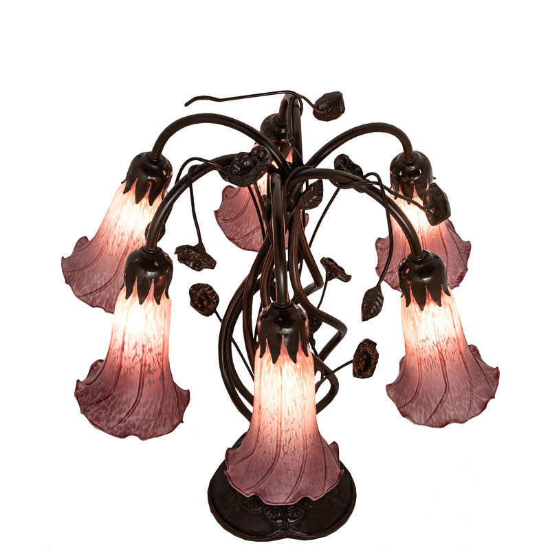 Meyda Tiffany & Stained Glass Table Lamp, Lavender