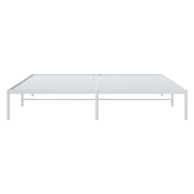 Marlton Metal Bed Frame, Heavy-Duty, No Mattress, King, White