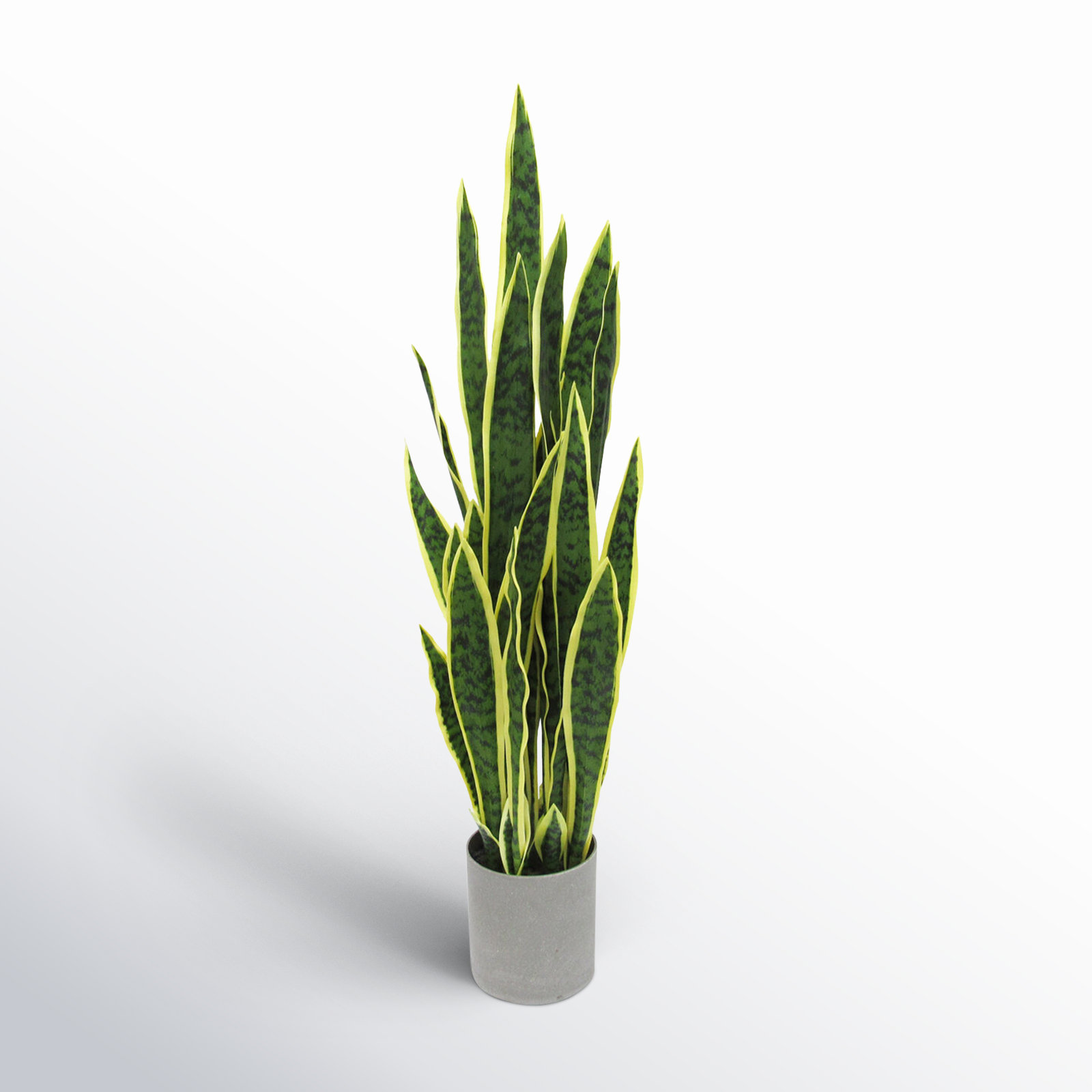 Artificial Sansevieria Snake Plant in Pot, 36'' H x 12.5'' W x 12.5'' D
