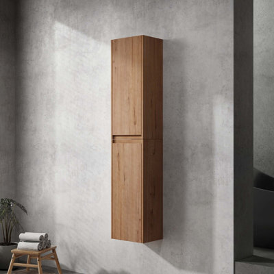 12-Inch Float Mounting Bathroom Side Cabinet With 2-Soft Close Doors