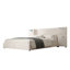 Upholstered Bed With Two Drawers Velvet Beige
