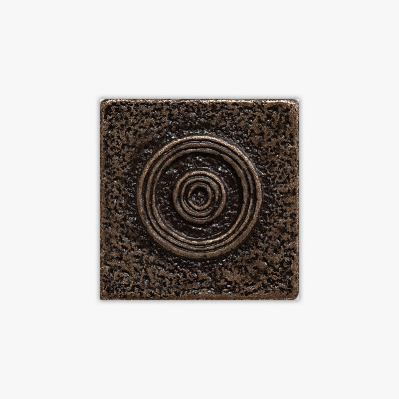 Bronze Natural Circles Polyurethane 1x1 Decorative Insert, Bronze