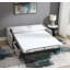 Canapé beige en chenille avec canapé-lit confortable, parfait pour les petits espaces et une utilisation multifonctionnelle