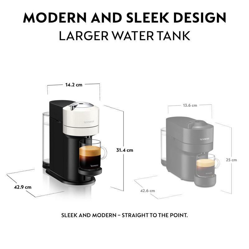 Nespresso Vertuo Next Coffee Pod Machine by De'Longhi, White