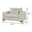 60.4" W Transitional Chair And A Half, Gray