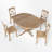 Kawliga 5-Piece Dining Table Set, Two-Size Round To Oval Extendable Wood Dining Table and 4 Upholstered Dining Chairs-88581092
