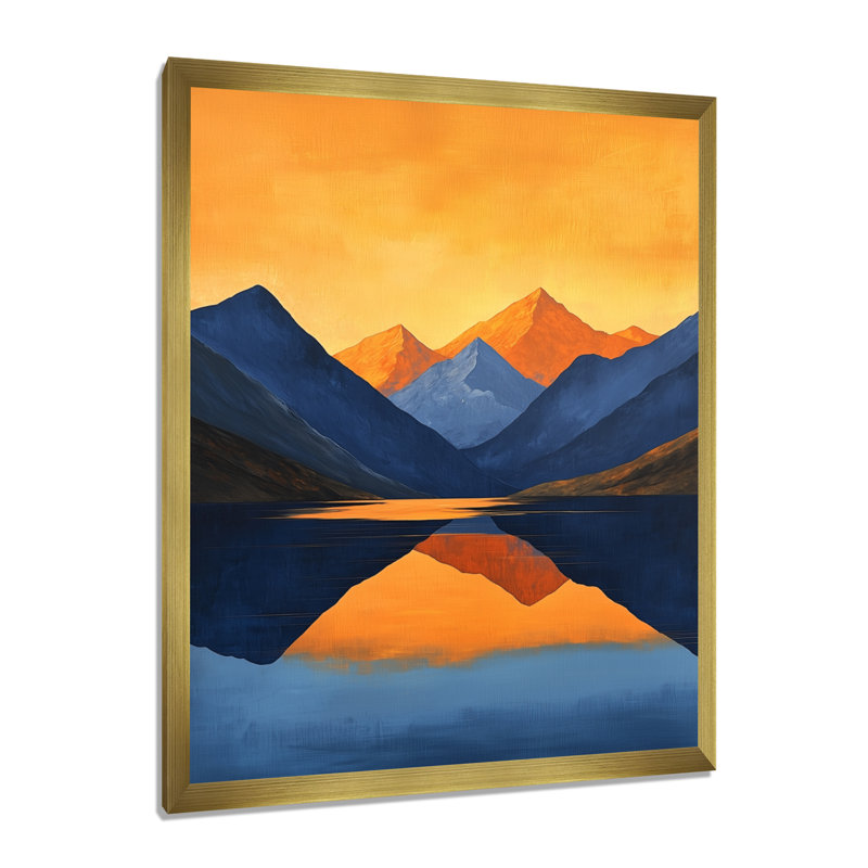 Genrikh - paysages, impressions sur toile, H 20 po x l 12 po, Picture Frame Print, Doré
