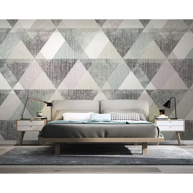 Monochrome Mirage Geometry, 108"L x 6"W
