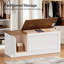 Banc de rangement polyvalent avec charnière de sécurité, coffre à jouets de style campagnard de 47,2 pouces et siège d'entrée pour le salon, la chambre à coucher et le couloir