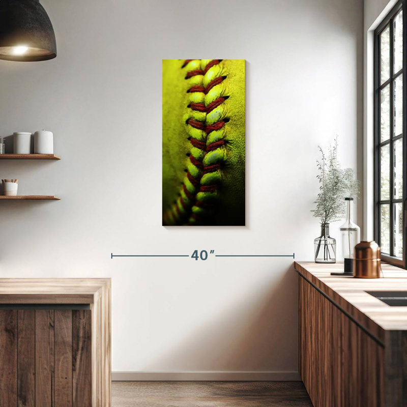 Yellow Softball, 36" H x 18" W