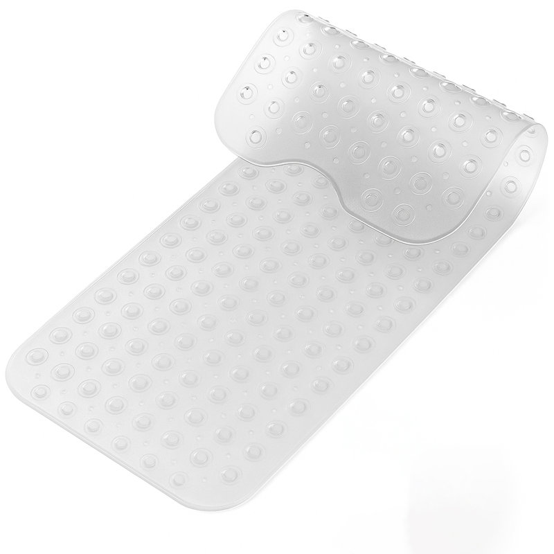Vinyl Non-Slip Shower Mat, Crystal, 53" L x 53" W
