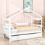 Lit en bois en forme de maison avec lit gigogne escamotable et tête de lit-2100750091-2100750093