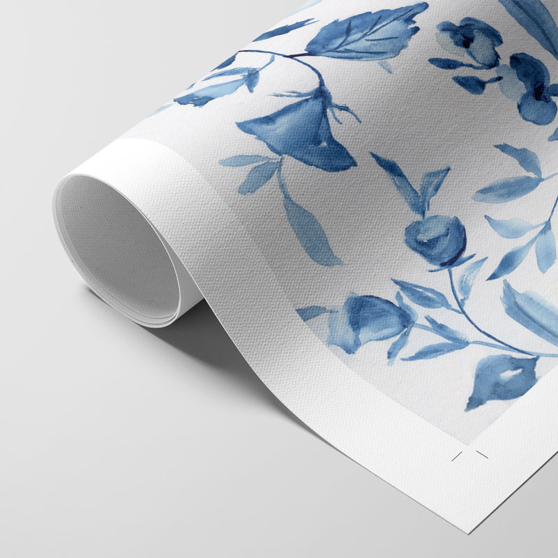Bleu chinoiserie - reproduction de toile seulement - non encadrée, H 27 po x l 18 po