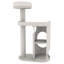 Arbre à chat Trixie Falco 46 po, griffoir à 2 niveaux pour chat, condo pour chat recouvert de sisal à 2 étages, plateforme doublée moelleuse et perchoir
